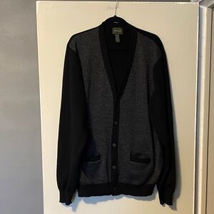 Pronto Uomo Men's Black and Gray Cardigan